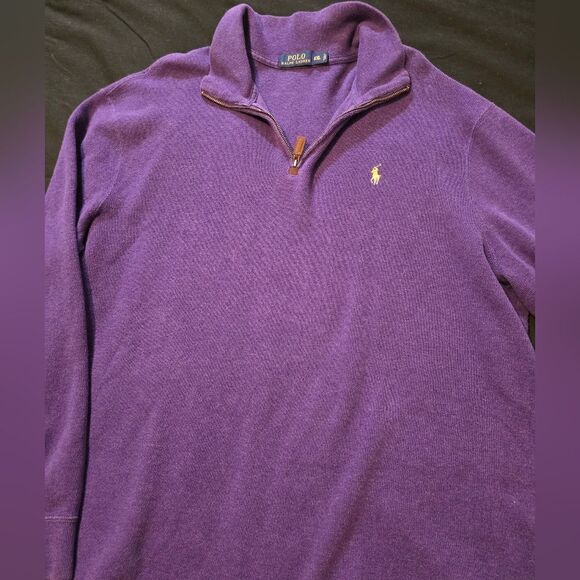 Ralph Lauren Purple Quarter-Zip Pullover mens XXL - Picture 5 of 6